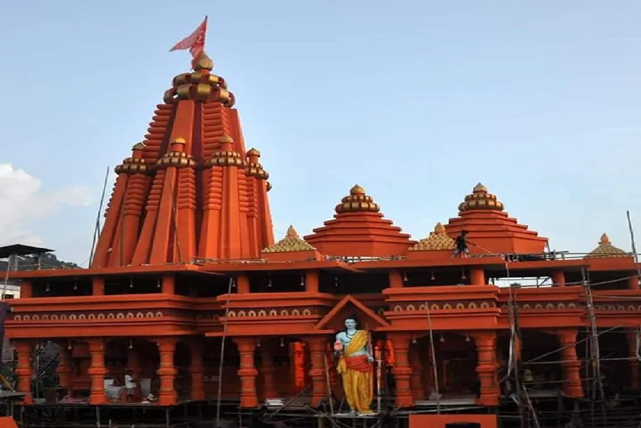 Assam: Durga Puja Pandal Prepared in Replica of Ram Temple in Ayodhya