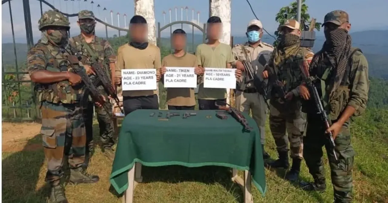 3 PLA Militants Nabbed In Manipur With Arms