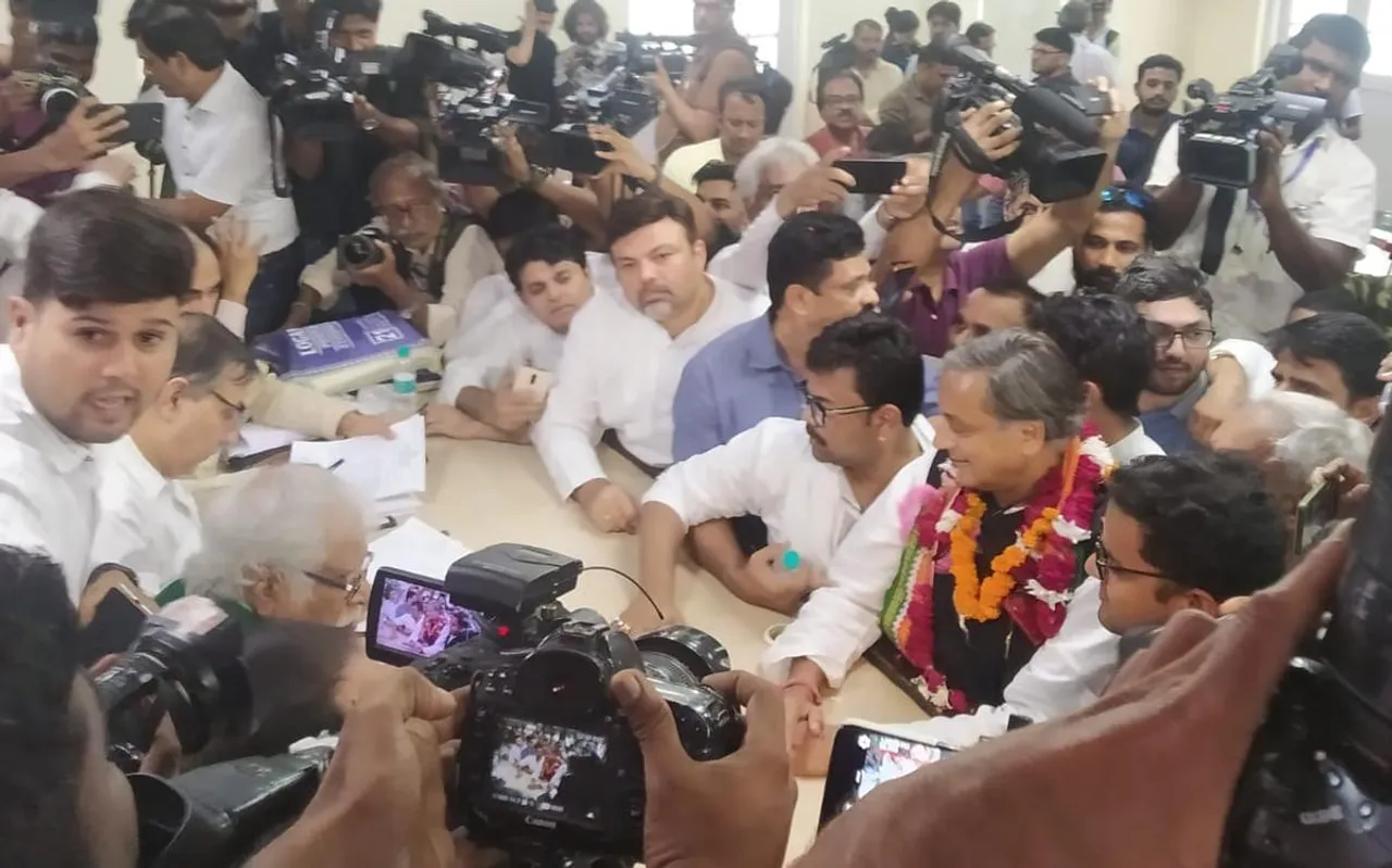 Congress President Polls: Shashi Tharoor, KN Tripathi File Nomination