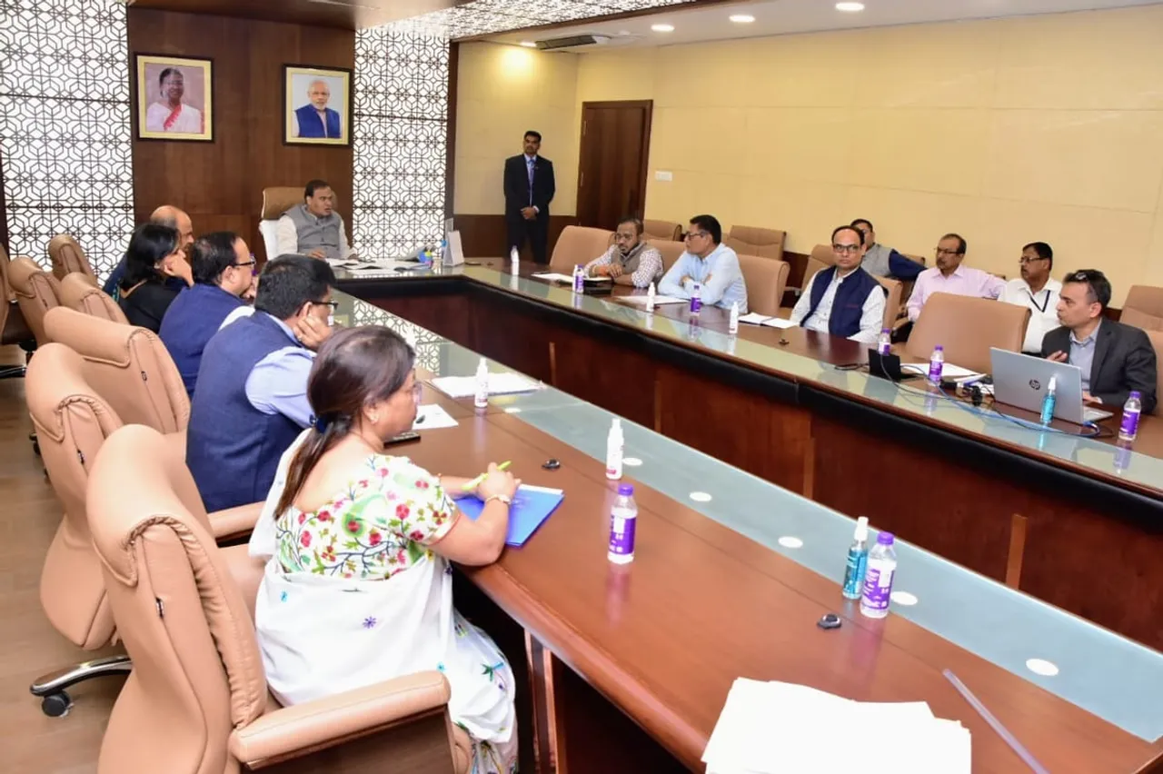 Assam CM Holds Two Separate Meetings with Officials