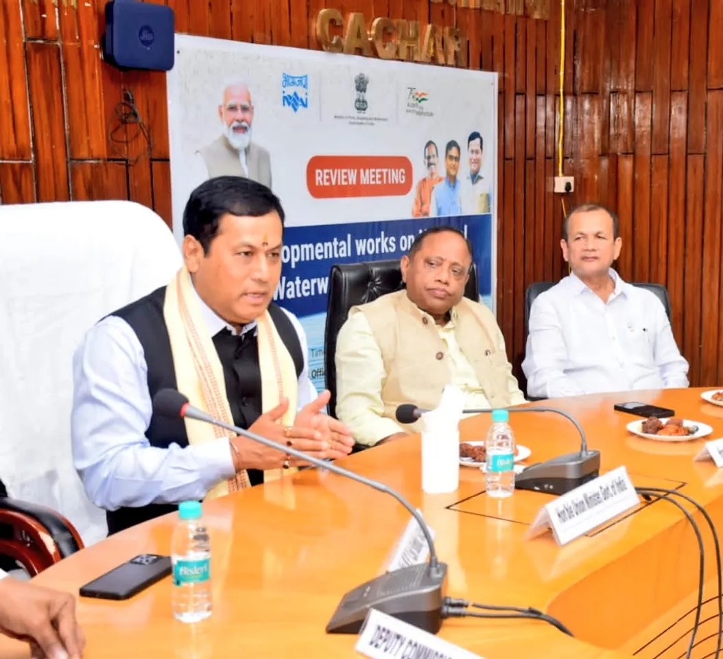 Sarbananda Sonowal Reviews Developmental Projects in Assam's Silchar