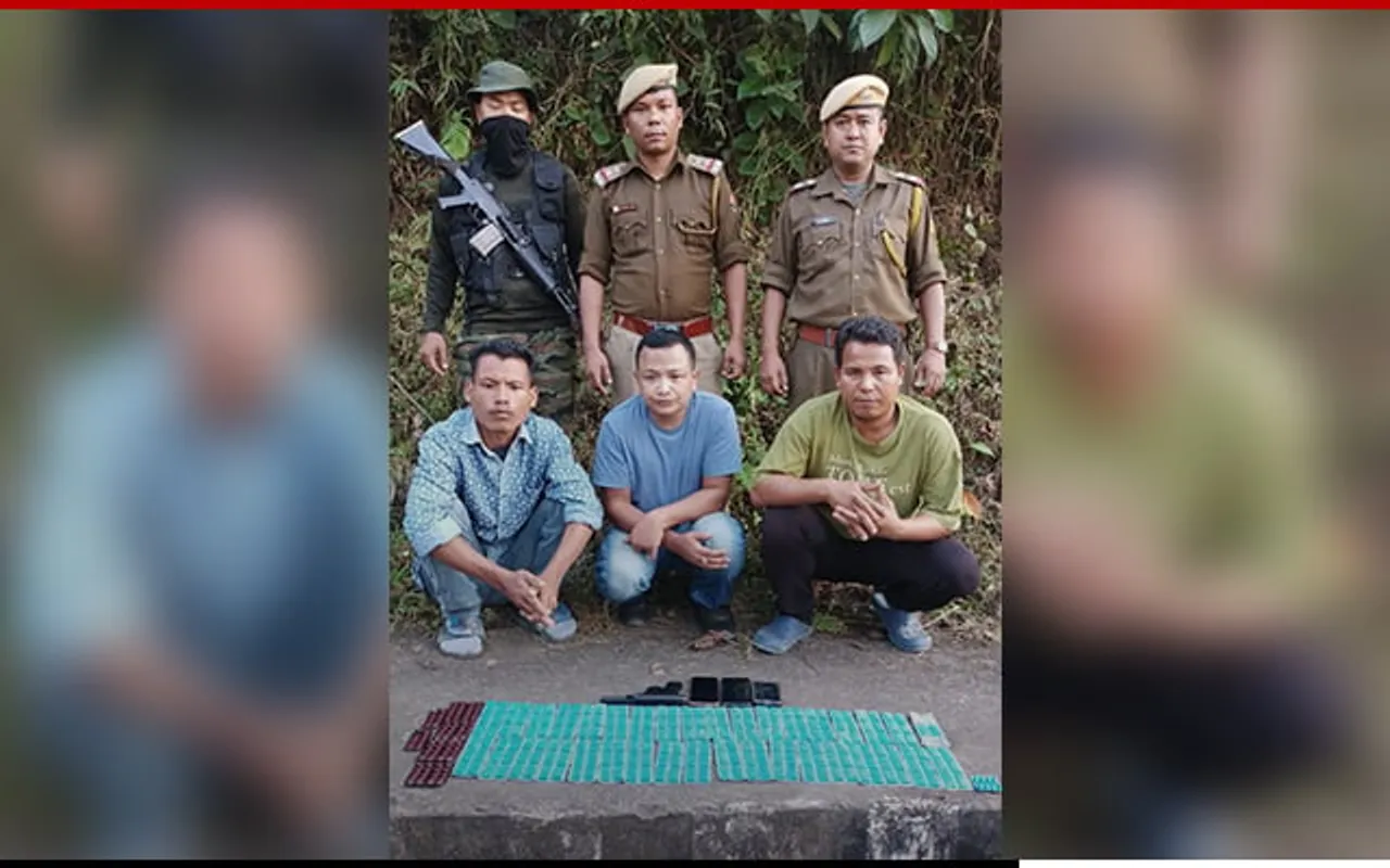 Meghalaya: Huge Cache of Drugs, Arms & Ammunition Seized, 3 Held