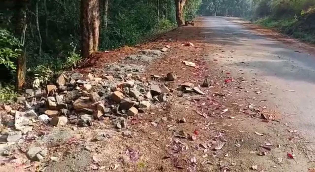 Miscreants Destroy Under-Construction Road at Assam-Meghalaya Border