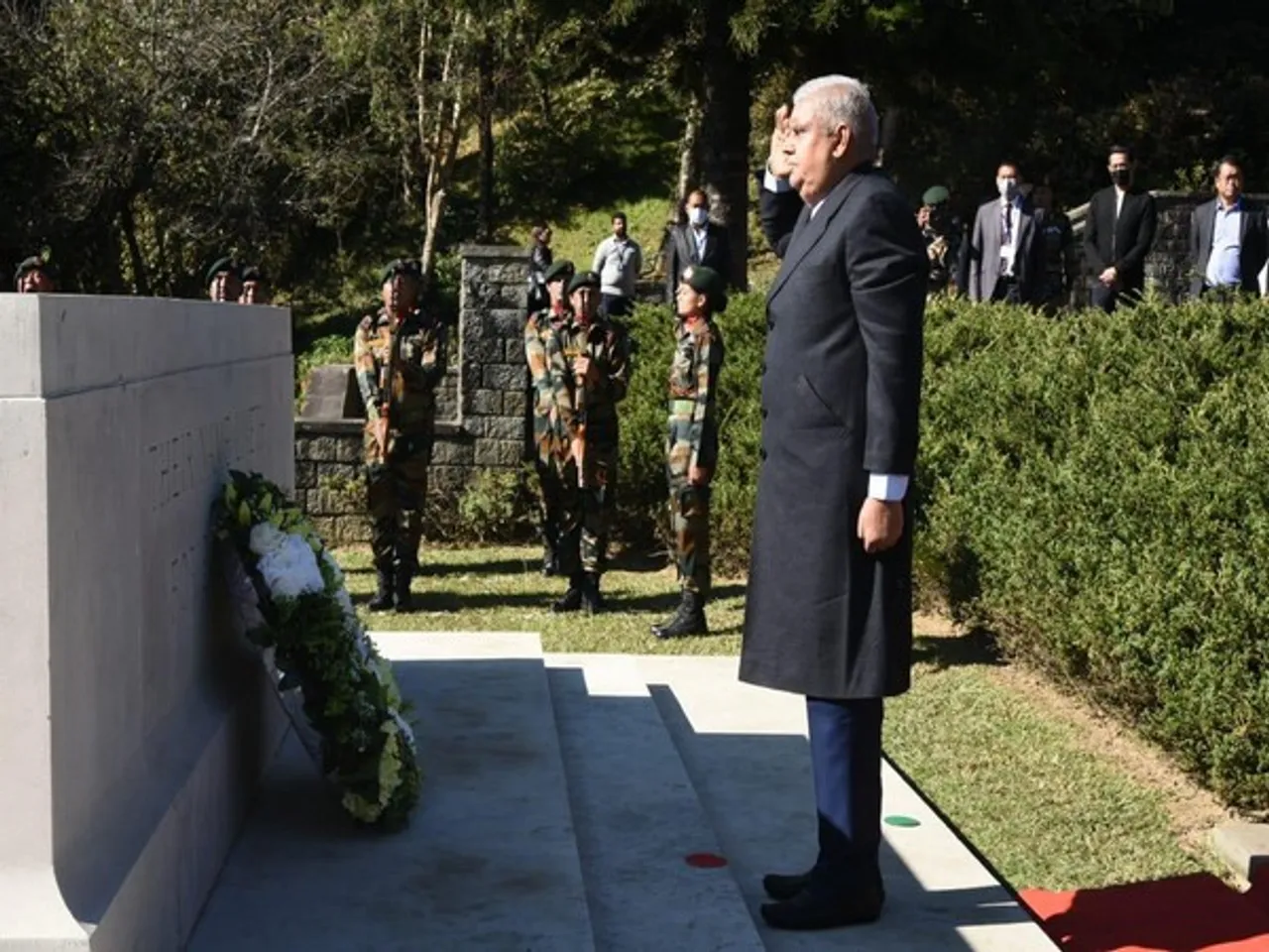 Vice Prez Dhankhar Lays Wreath at Kohima War Cemetery In Nagaland