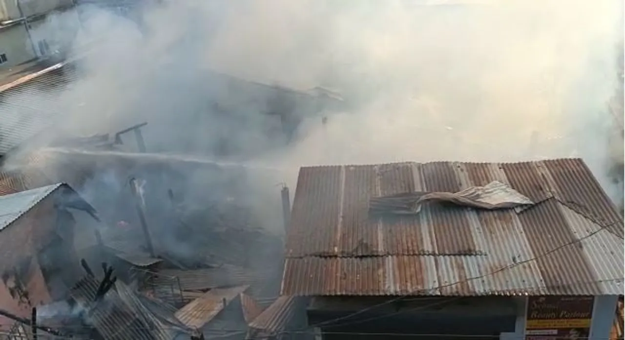 Guwahati: Massive fire Breaks out at Basistha