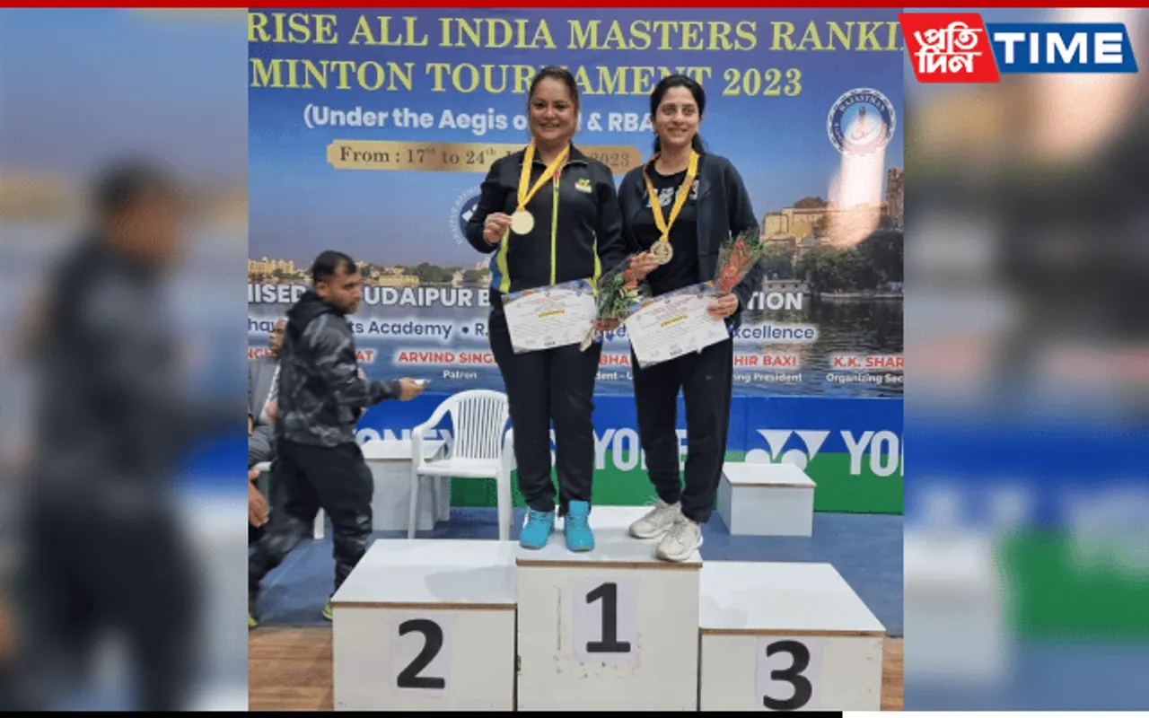 Sumitra Pujari Bags Gold In Women's Doubles Badminton In Rajasthan
