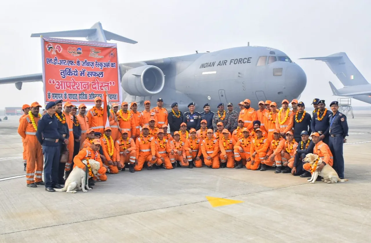 NDRF Team, Dog Squad Deployed in Quake-Hit Turkey Return Back to India
