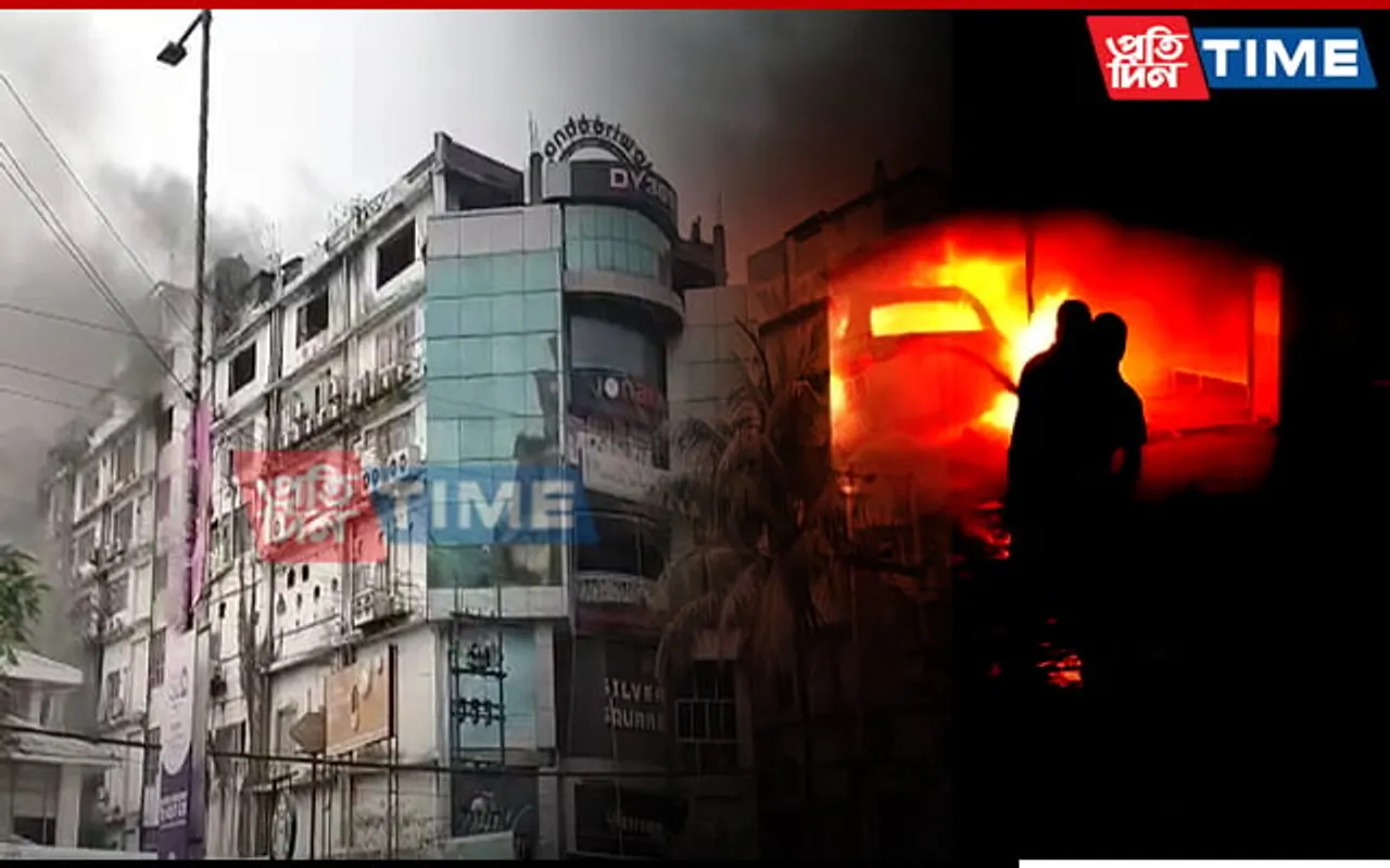Guwahati: Fire at Silver Square Building; Several Vehicles Gutted