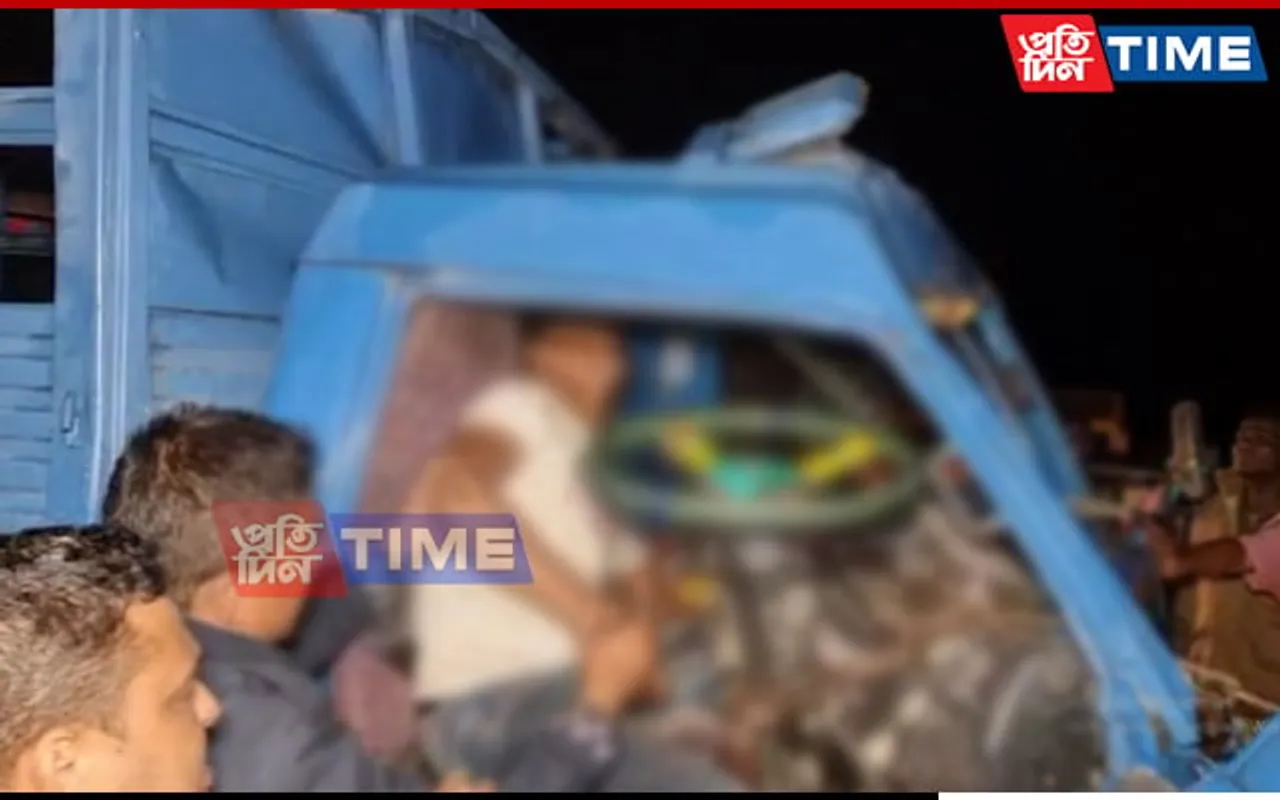 Guwahati: Accident At Jalukbari; Truck Diver, Co-pilot Stuck For Hours