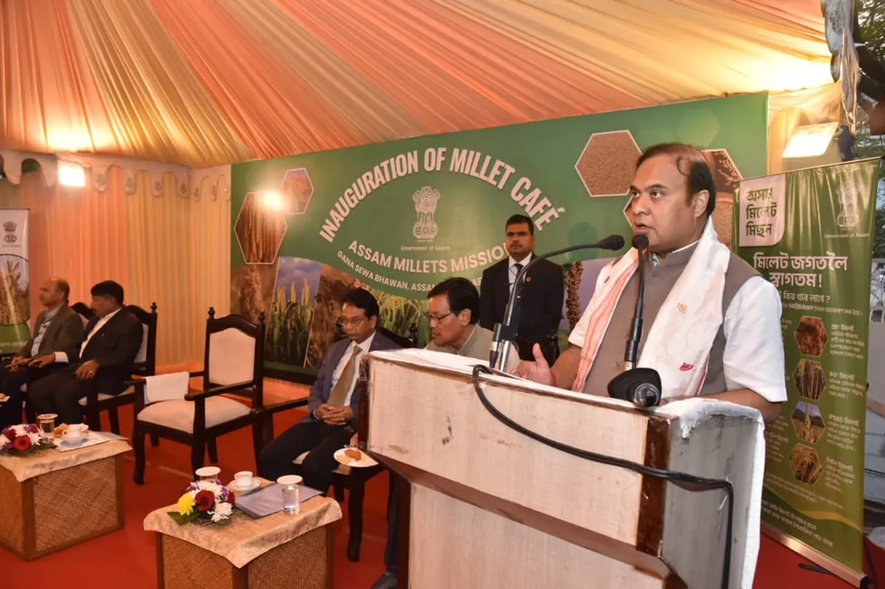 Himanta Biswa Sarma Inaugurates Millet Cafe at Assam Secretariat 