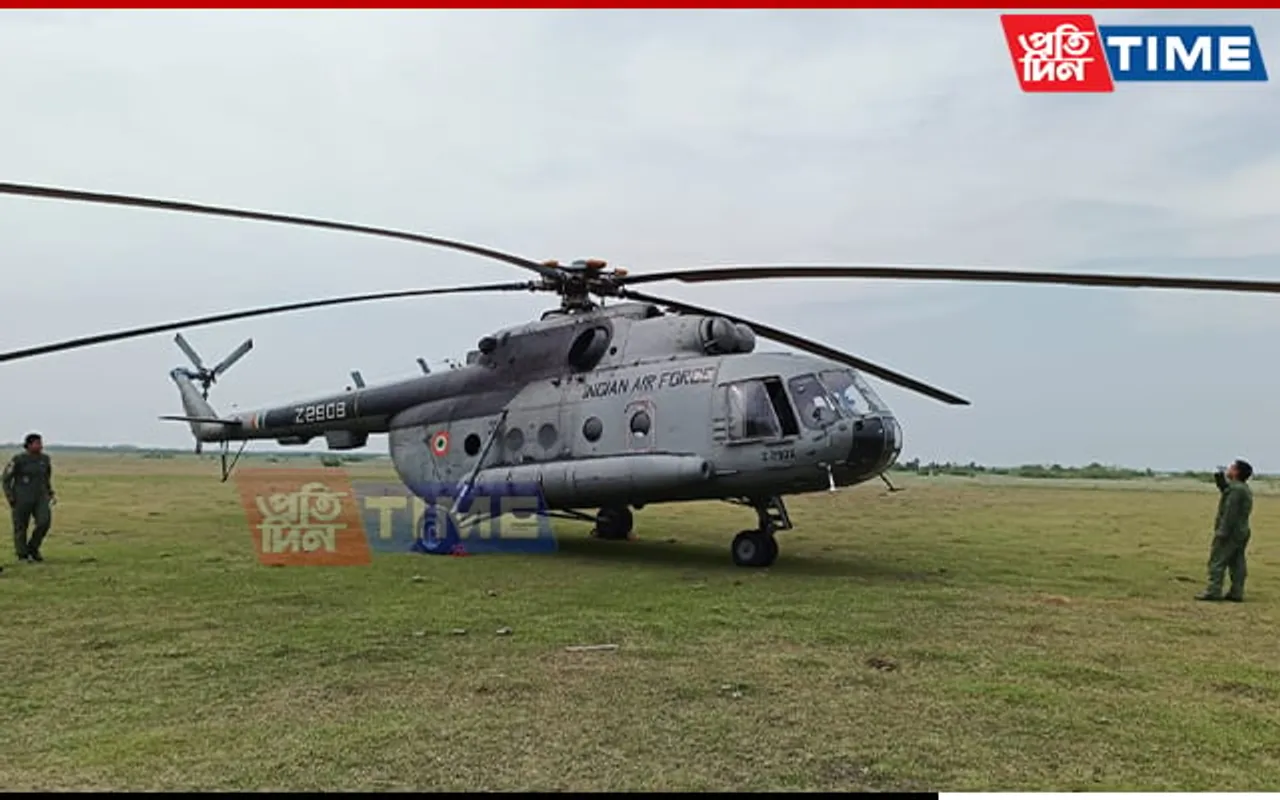 BREAKING: Army Chopper Makes Emergency Landing on Brahmaputra Riverside