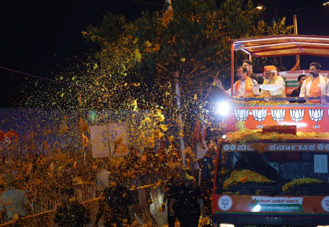 Karnataka Assembly Polls: PM Modi Holds Mega Roadshow in Bengaluru