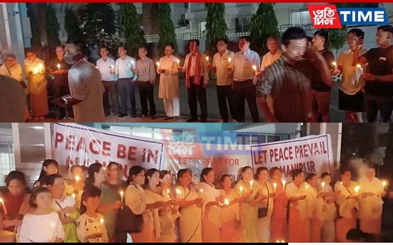 Manipur Violence: Manipuri Communities Hold ‘Candle Light Vigil’ in Guwahati