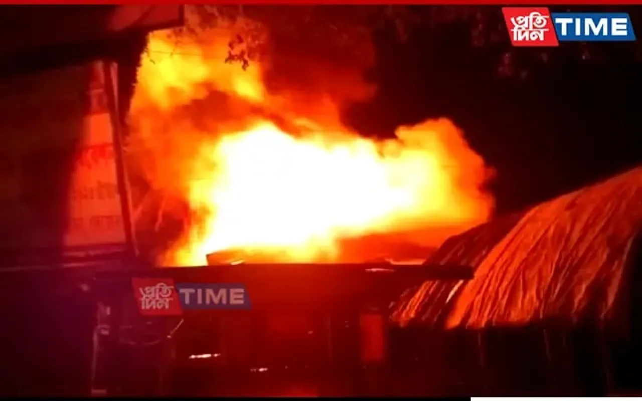 Assam: Major Fire Guts 7 Shops In Baihata Chariali