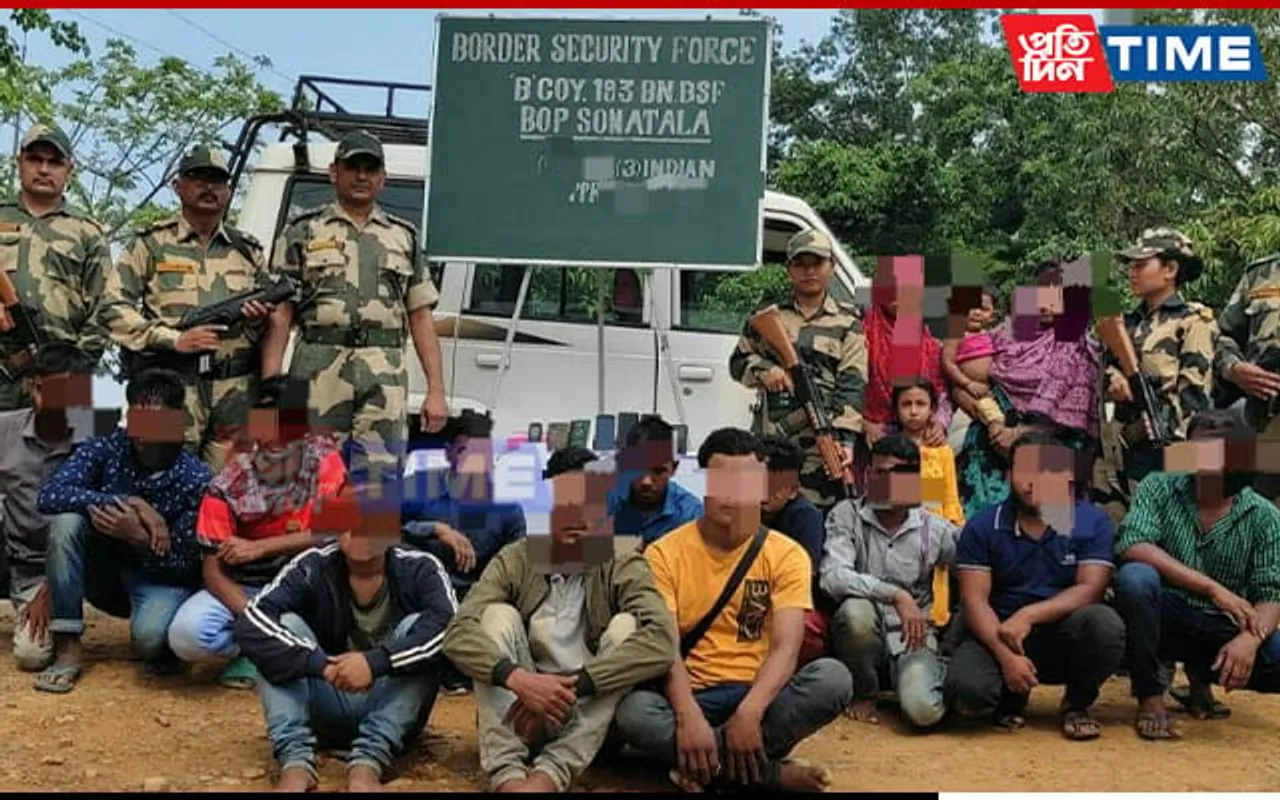 BSF Meghalaya Foiled Attempt of Illegal Migration, Apprehended 13 Bangladeshis