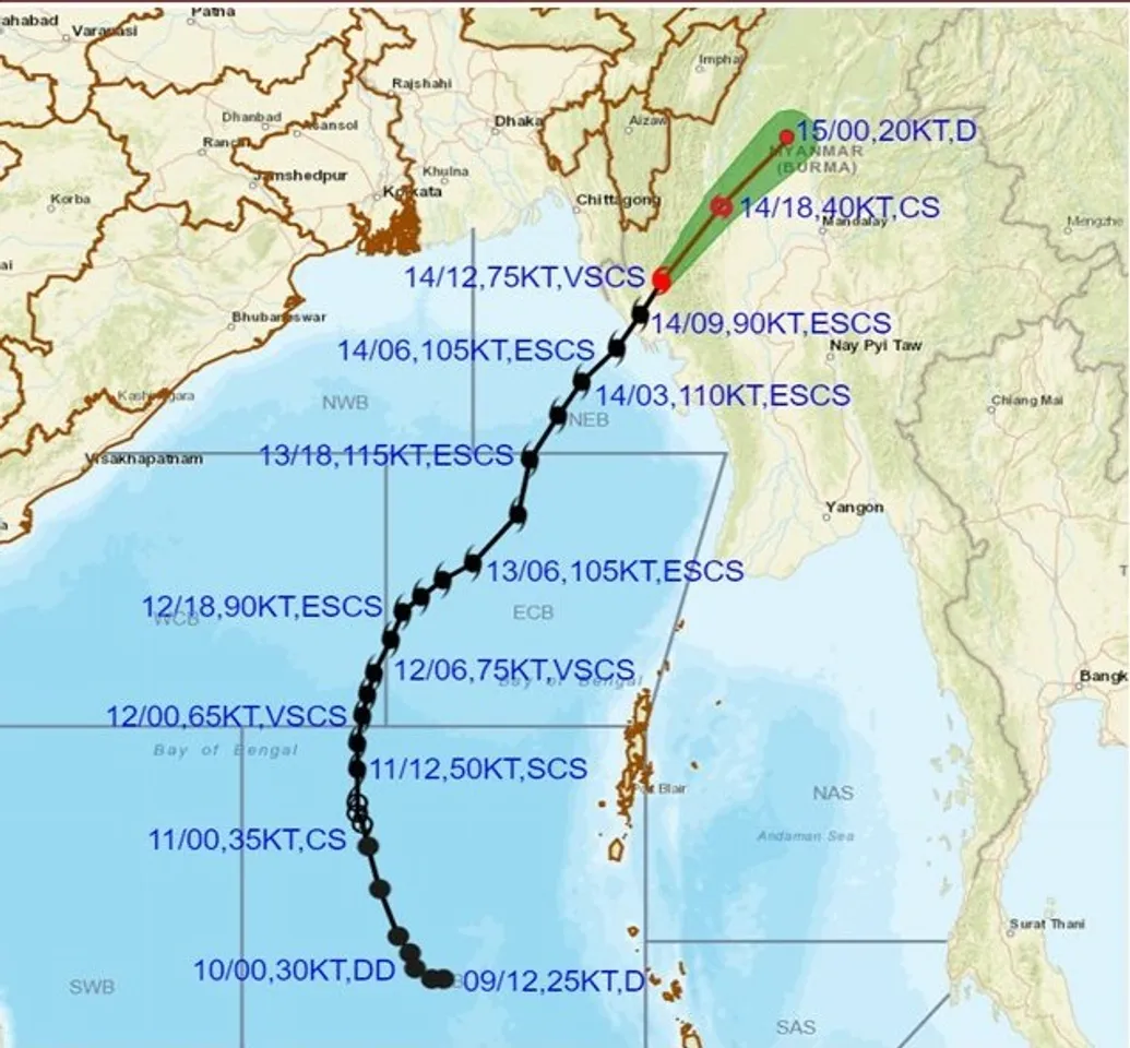 Extremely Severe Cyclonic Storm 'Mocha' Weakens Into Very Severe Cyclonic Storm
