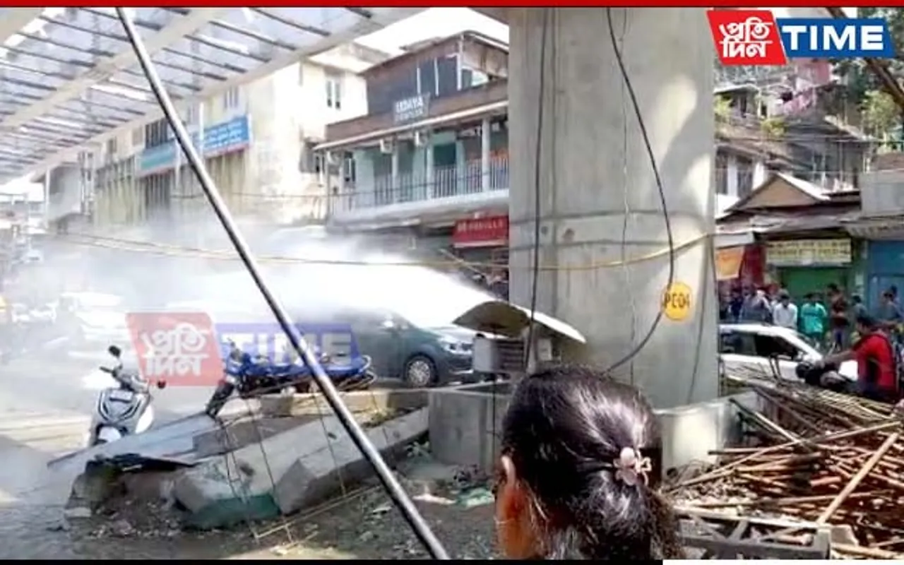 Water Pipeline Burst Leads to Heavy Spillage in Guwahati’s Maligaon