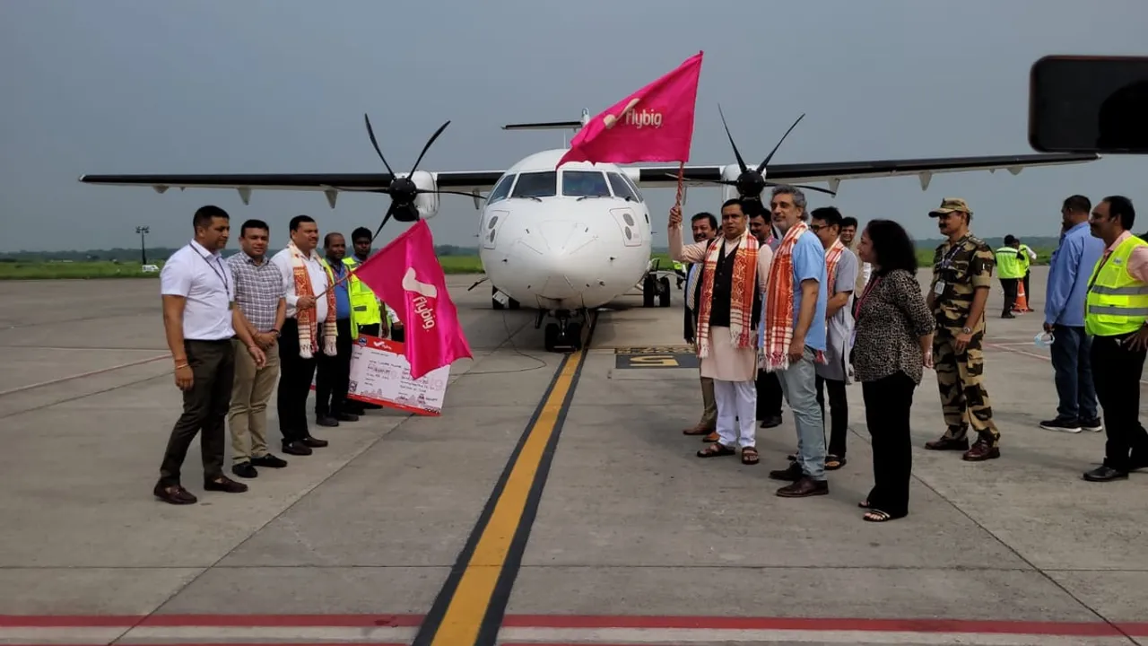 Jayanta Mallabaruah Flags off FlyBig Flight Services To Silchar