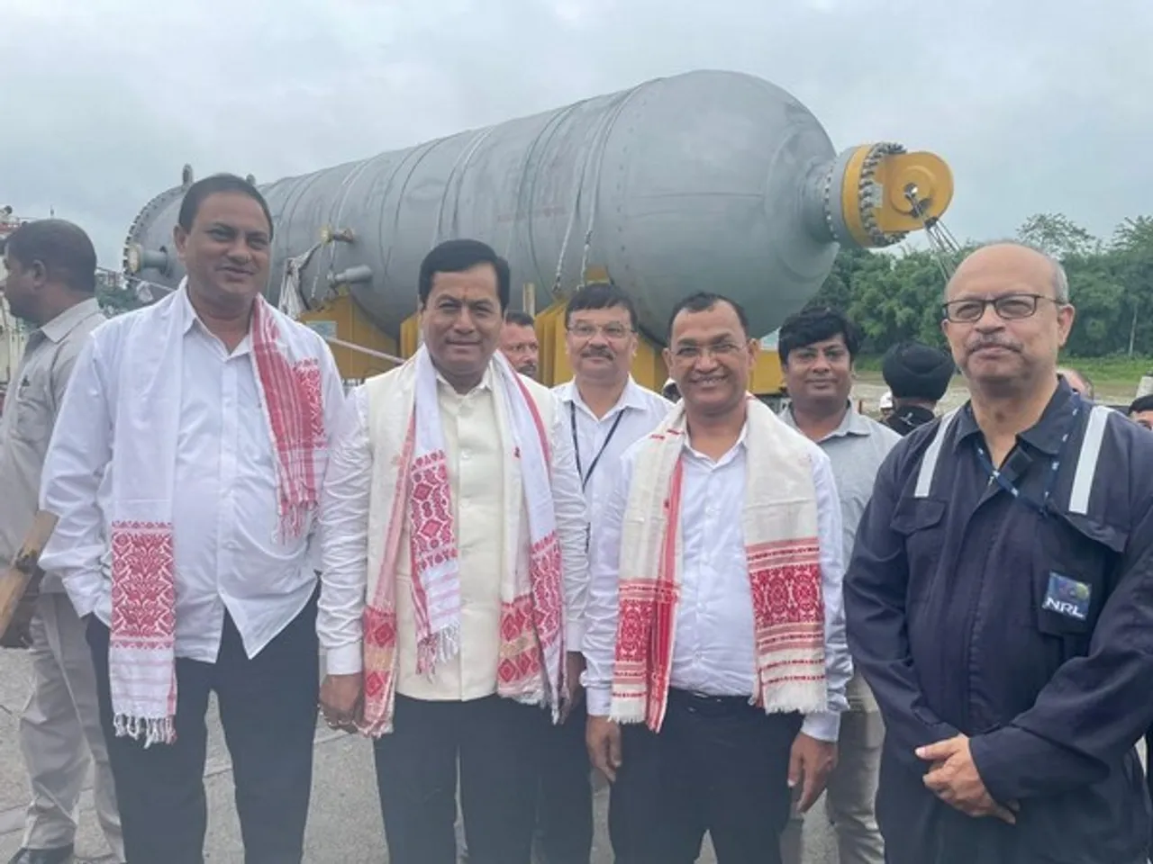 Assam: Sonowal Receives First Over Dimensional Cargo For Numaligarh Refinery