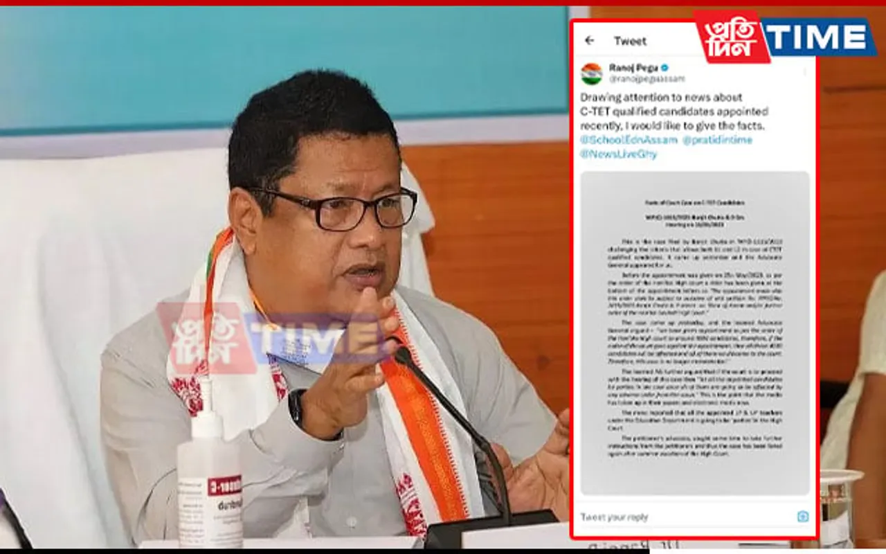 Ranoj Pegu Clarifies On Court Case On Appointment Of C-TET Candidates