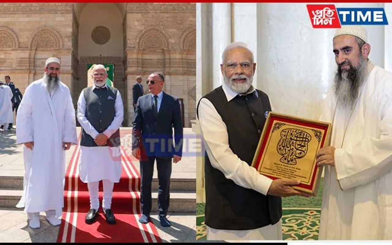 PM Modi Visits Cairo’s Historic Al-Hakim Mosque