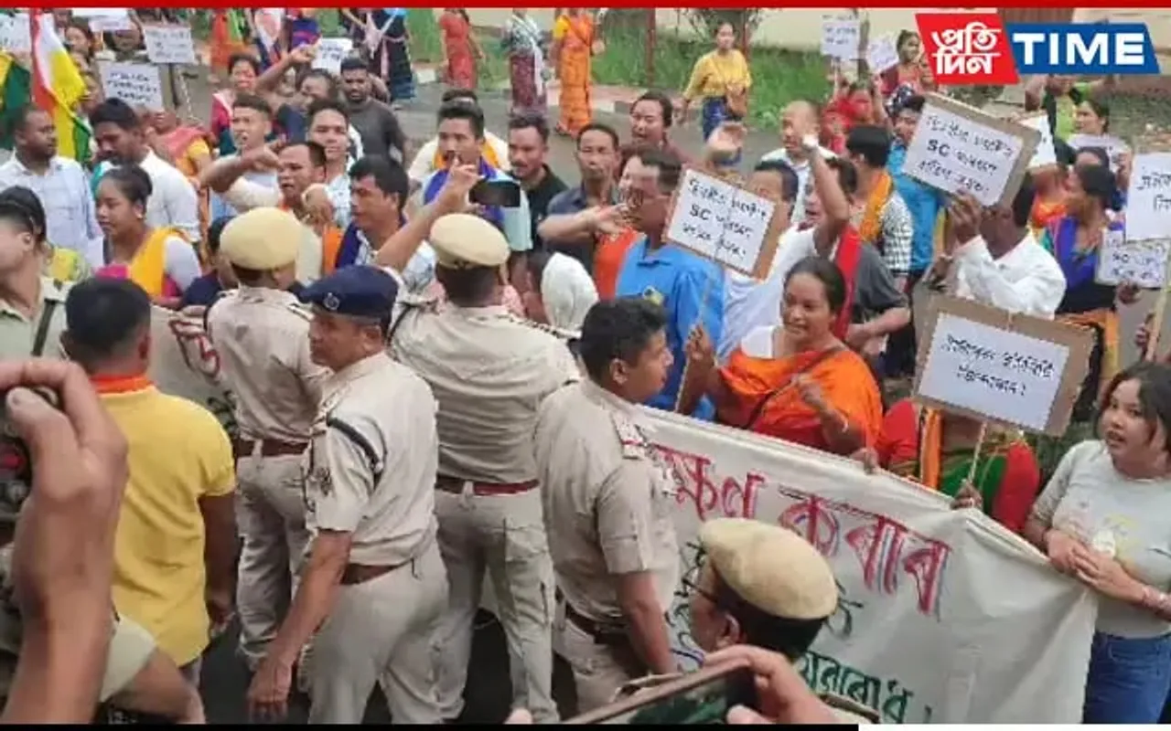 Assam: Protests Against Delimitation Draft Continue In Sonapur