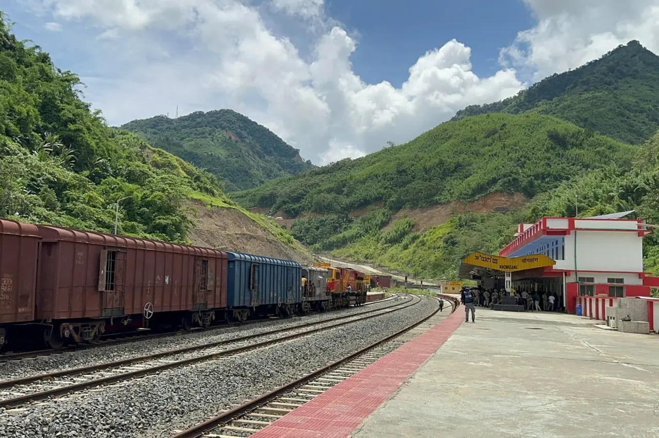 NFR's First Goods Train from Guwahati Reaches Manipur’s Khongsang