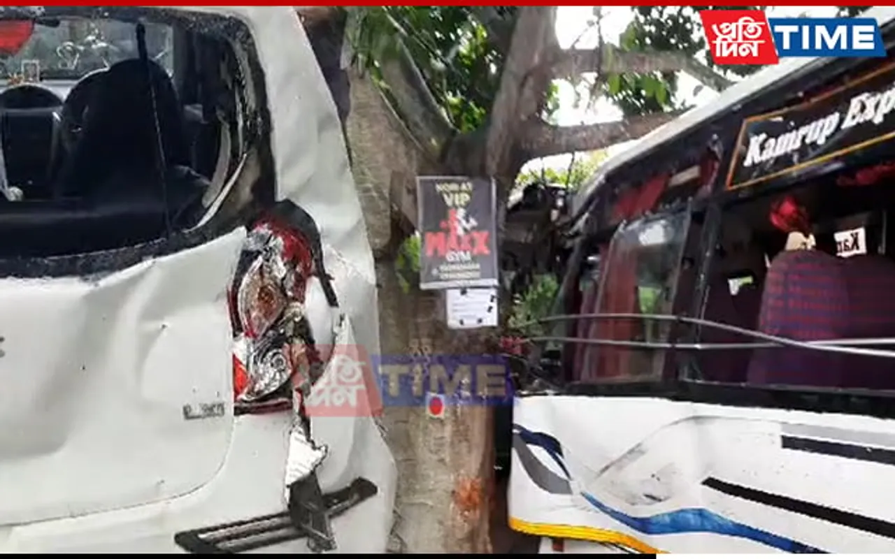 Guwahati: 20 Injured In Bus-Car Collision At Borjhar