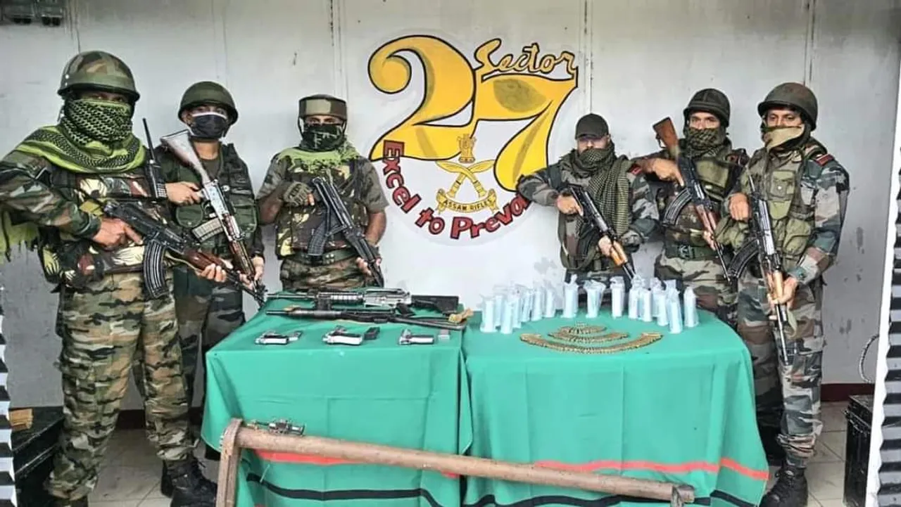 Cache of Weapons Recovered During Joint Op in Manipur's Churachandpur