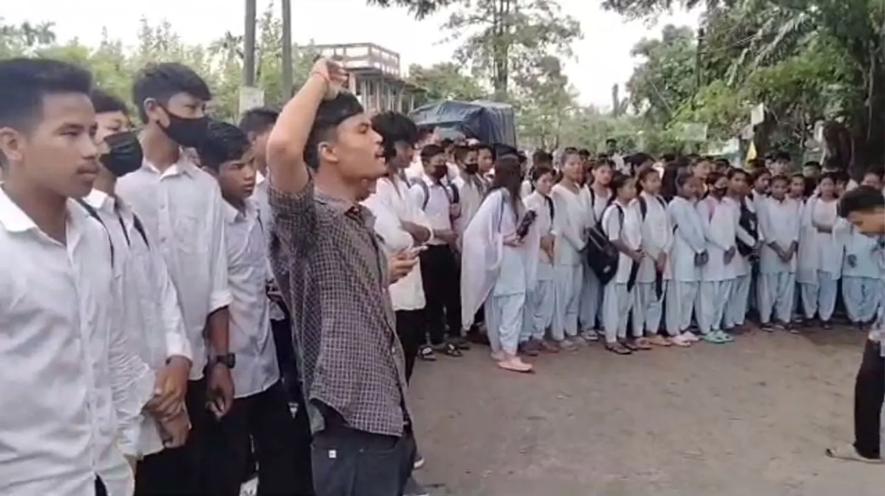 Dhemaji Students Protest Against Principal for Drinking Alcohol Inside College