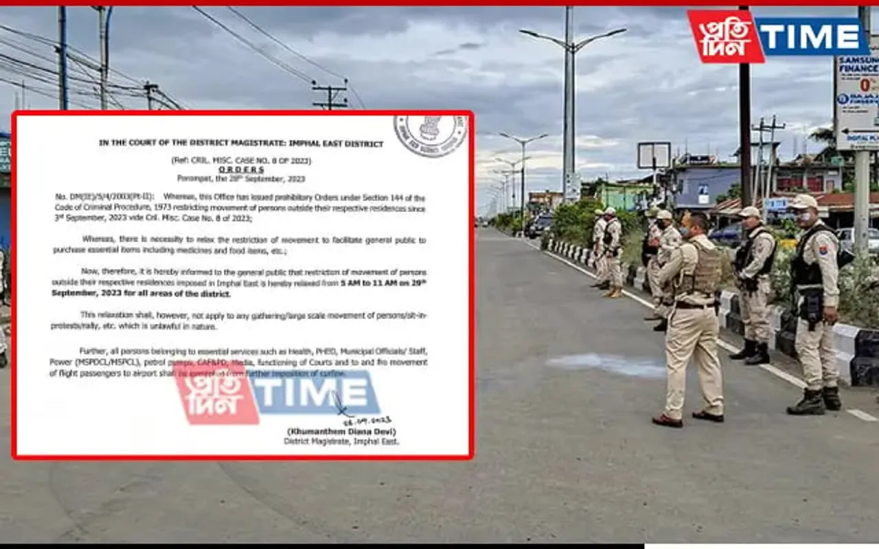 Curfew Restrictions Relaxed in Manipur’s Imphal East | Details Here