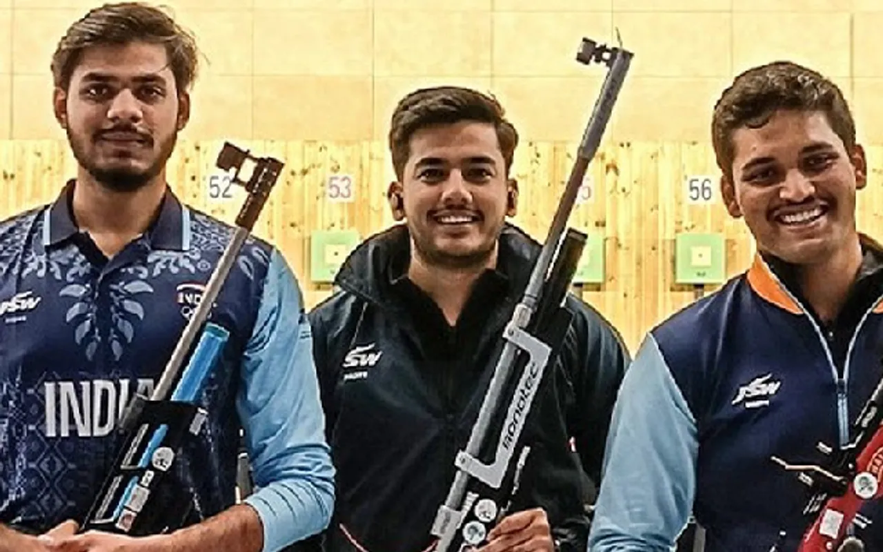 India Secures Gold in Men's 10m Air Rifle Team Event at Asian Games 2023