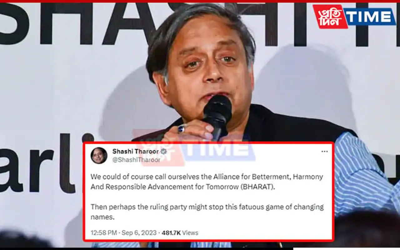 ‘We Could Call Ourselves BHARAT Bloc’ Shashi Tharoor Amid India-Bharat Row