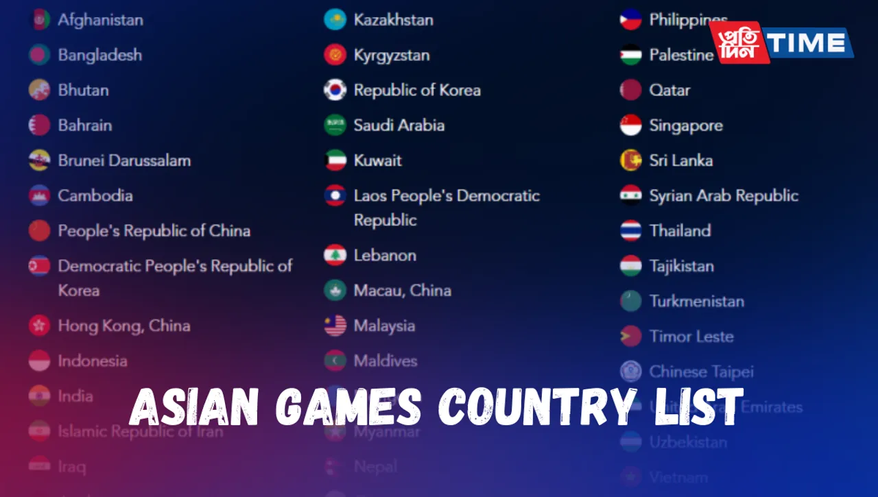 List of all Countries participating in the Asian Games 2023