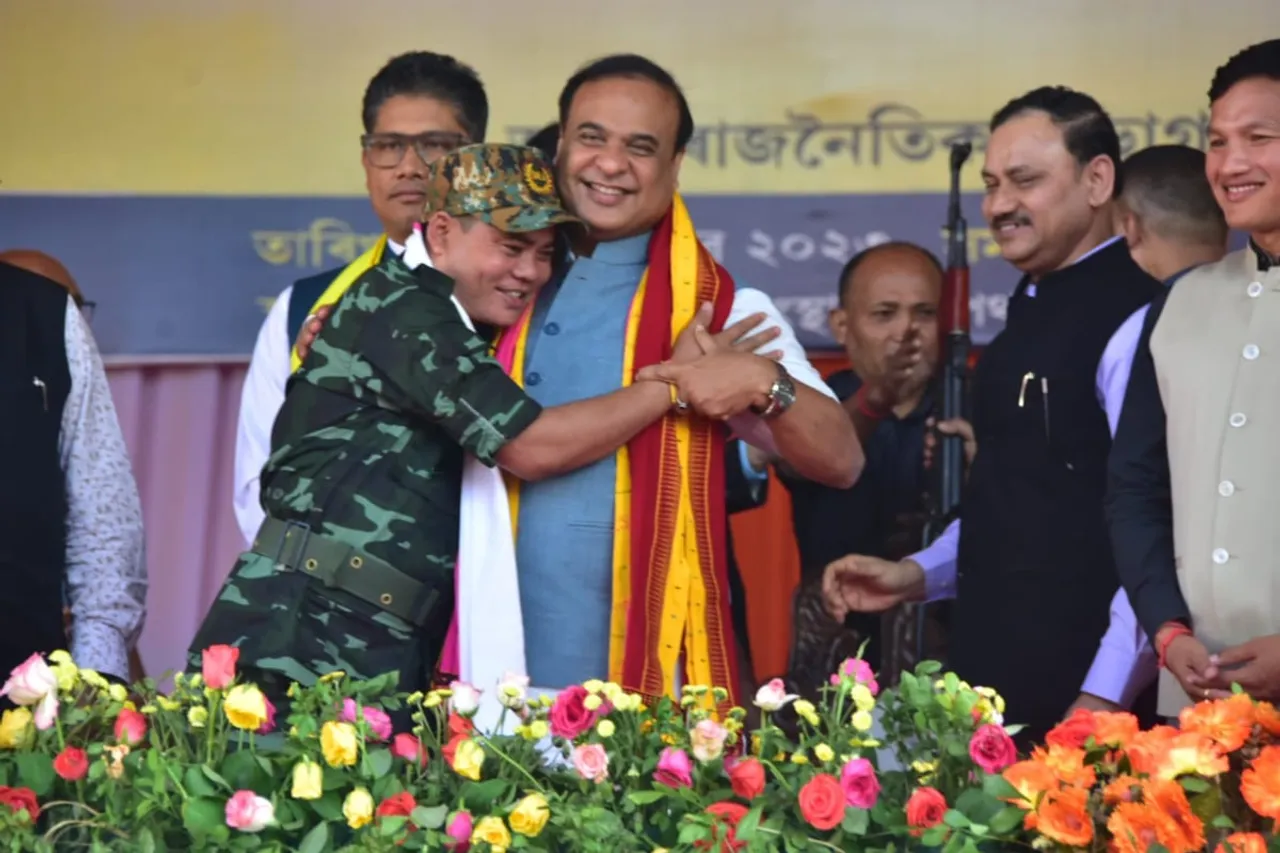 181 DNLA Cadres Formally Lay Down Arms in Assam's Haflong