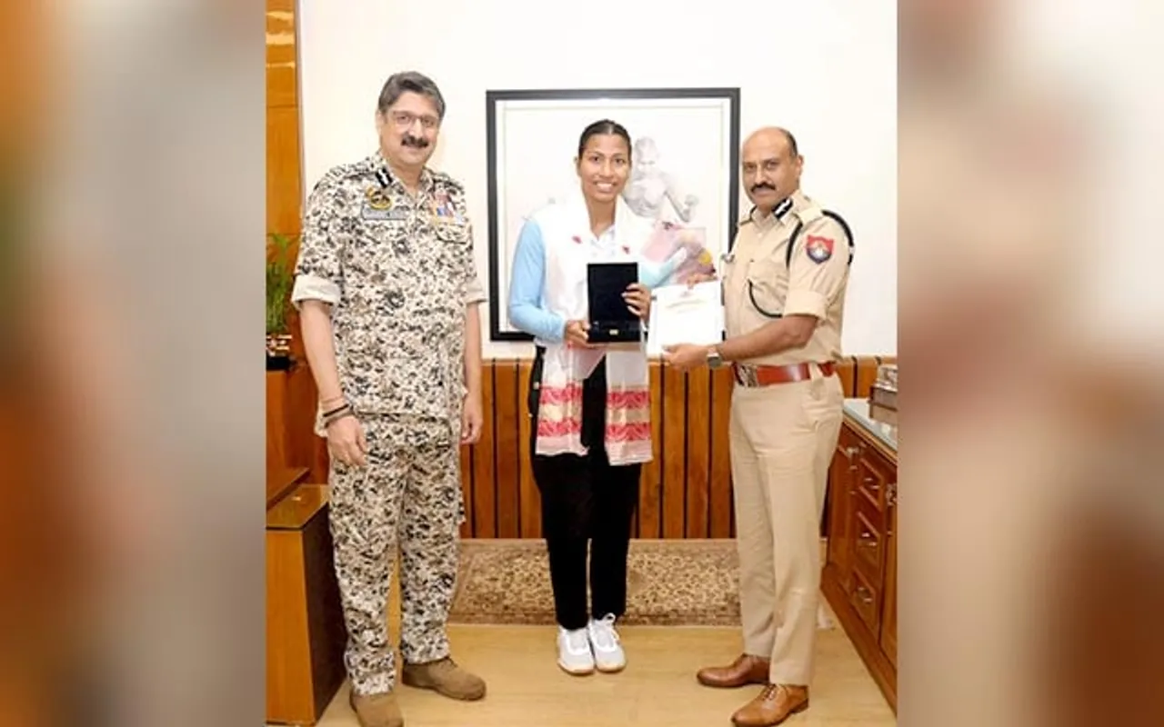 Assam Police Felicitates Lovlina Borgohain, Confers DGP’s Commendation Medal