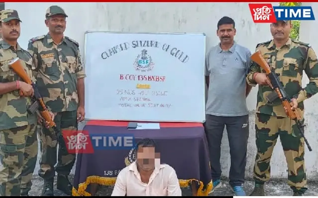 BSF Foils Gold Smuggling Bid along India-Bangladesh Border; 1 Apprehended