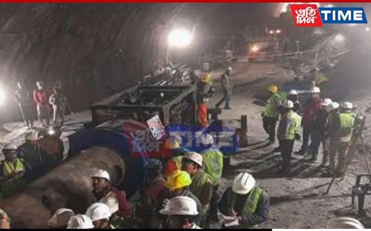 Uttarakhand Tunnel Collapse: 25 Meters Drilled Through Rubble on Day 6 for Rescue Operation