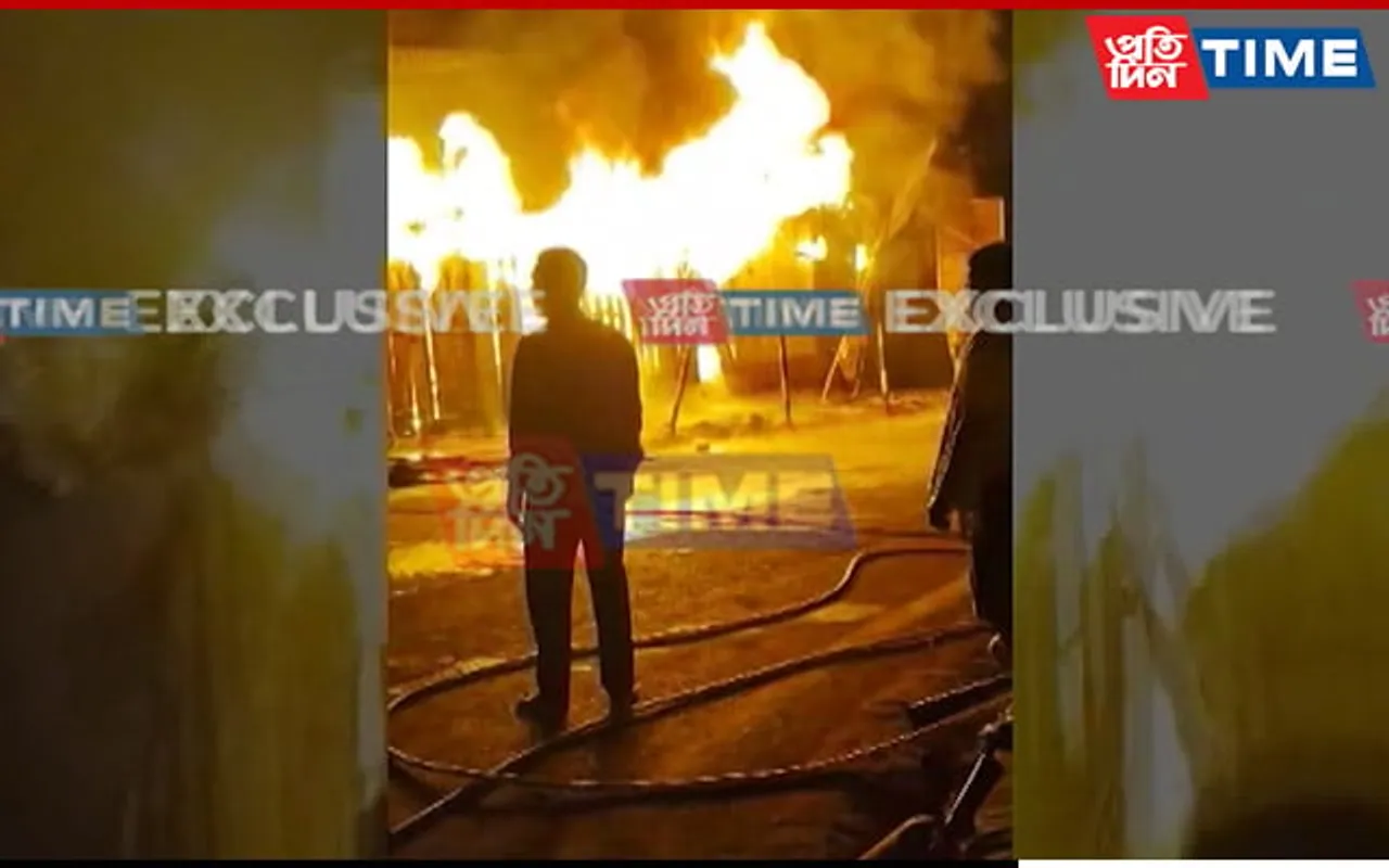 Fire Breaks out Near VIP Parking at Kamakhya Temple Premises in Guwahati