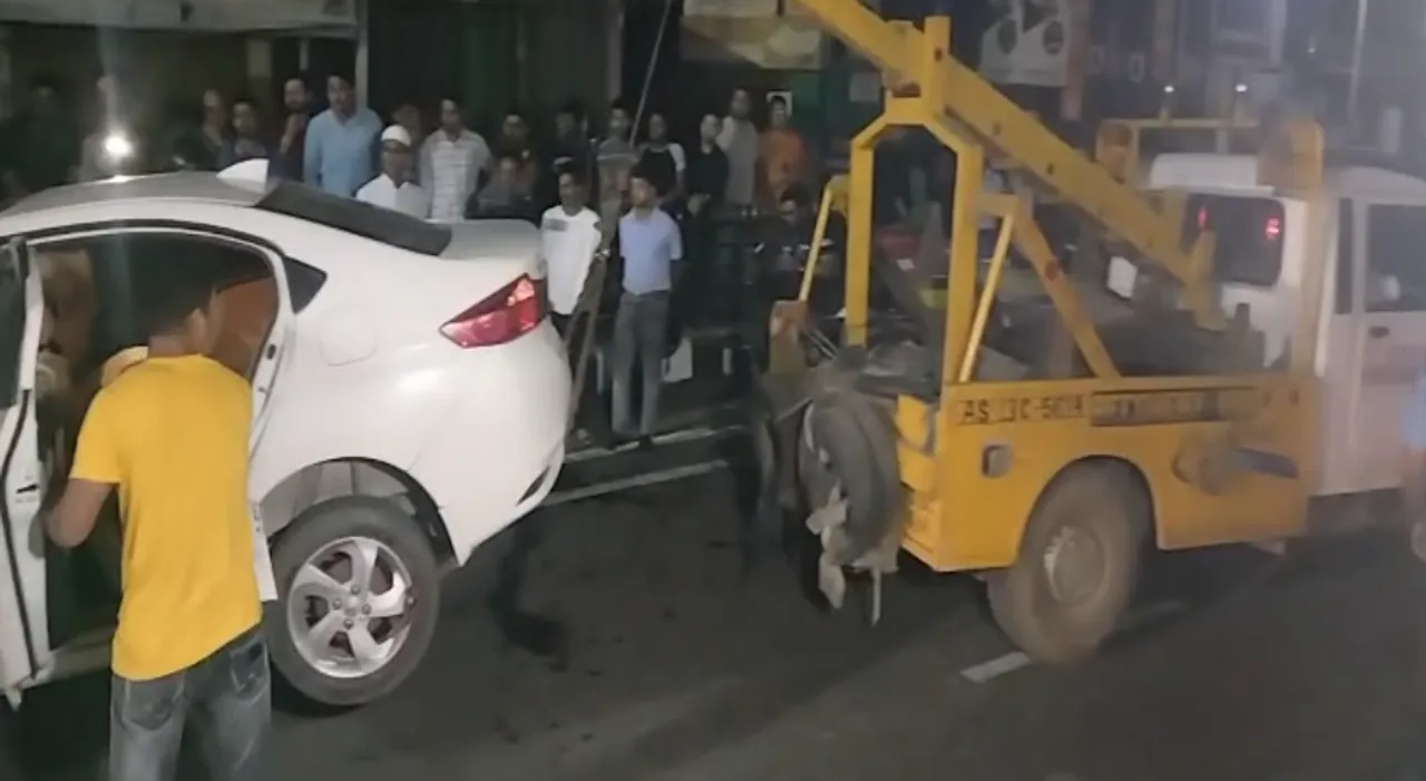 Guwahati: Car Crashes Into Parked Cab, 2 Bikes at Commerce Point
