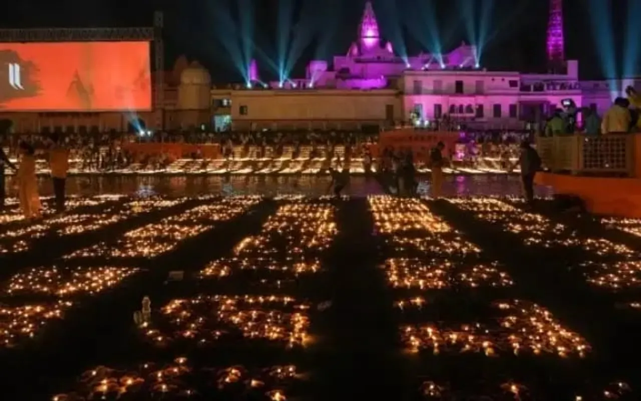 Ayodhya Breaks Own Record With 22 Lakh Diyas Lit On Diwali Eve