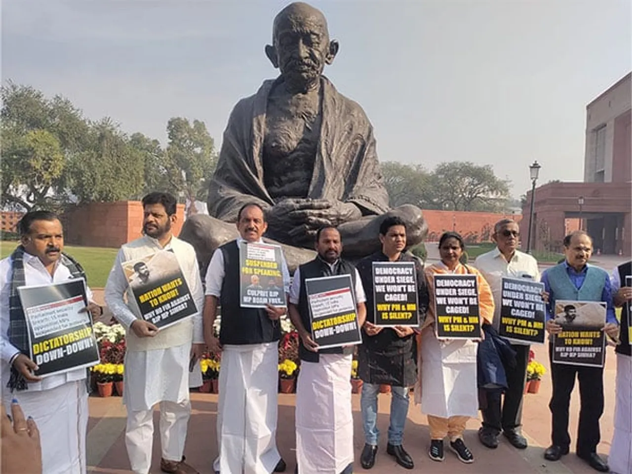 Opposition MPs Protest Parliament Security Breach, Demand Action Against BJP MP