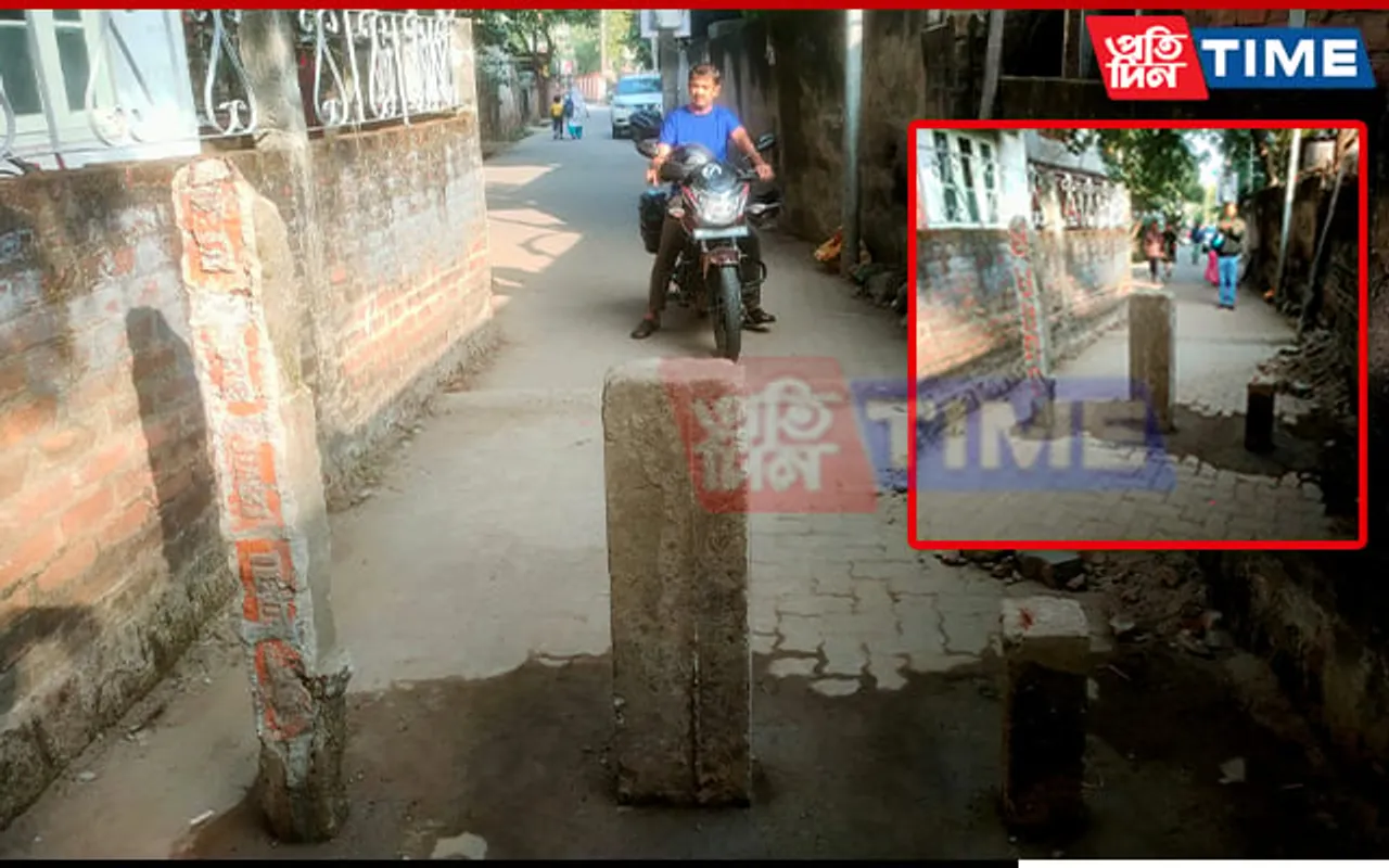 Guwahati’s Lane Mischief: Mini-Columns Built Overnight Baffle Passersby and Stump Scooters