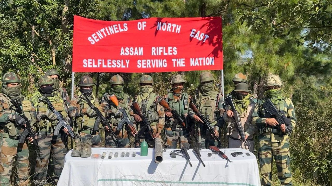 Arms and Ammunition Recovered During Combined Search Ops in Manipur