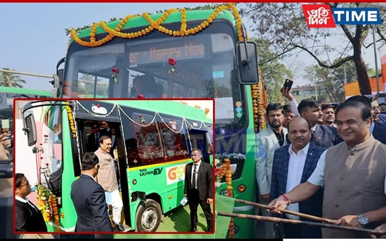 CM Flags Off 200 Electric Buses & Launches National Common Mobility Card in Guwahati