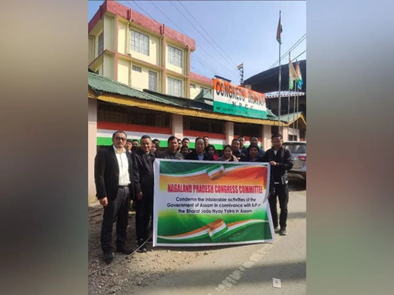 Nagaland Congress Protests Violence Against Bharat Jodo Nyay Yatra Convoy In Assam