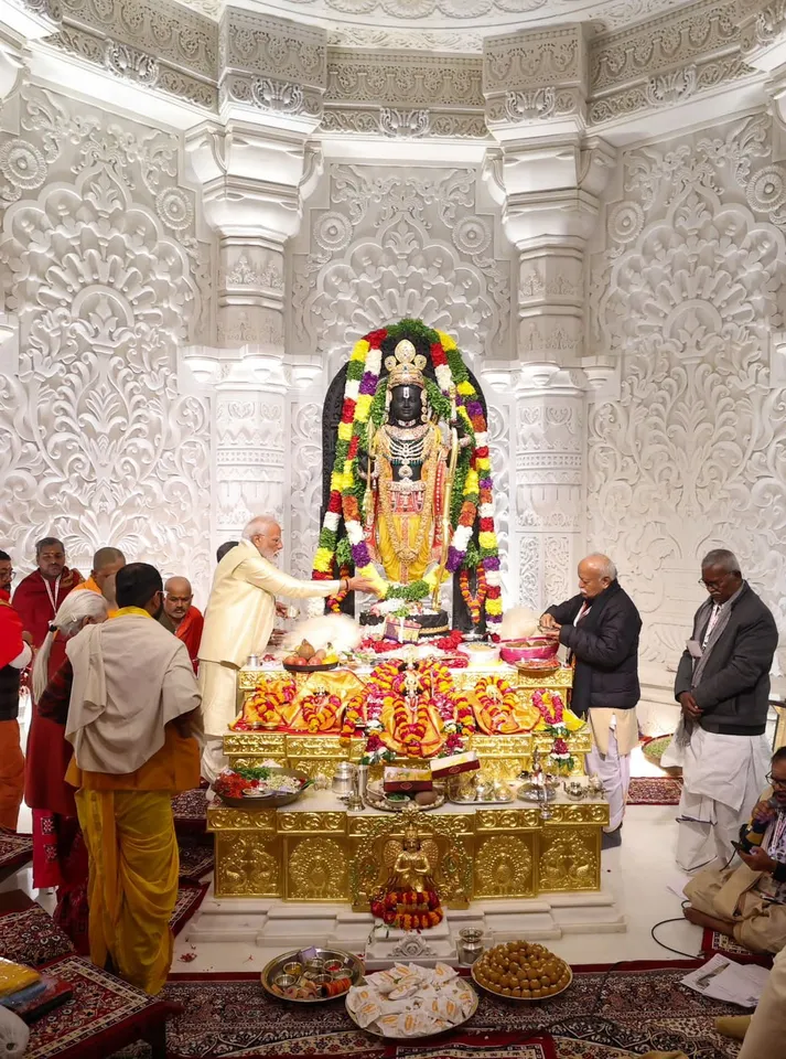 Historic! Pran Pratishtha Ceremony Concludes, Ram Lalla Established In Ram Mandir