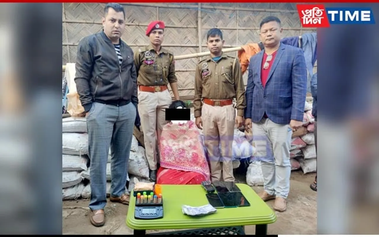 Woman Apprehended with Suspected Heroin at Assam-Meghalaya Border