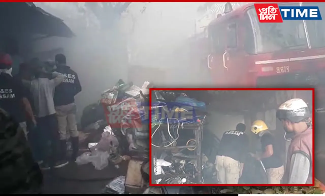 Guwahati: Two Shops Gutted in Massive Fire at Noonmati