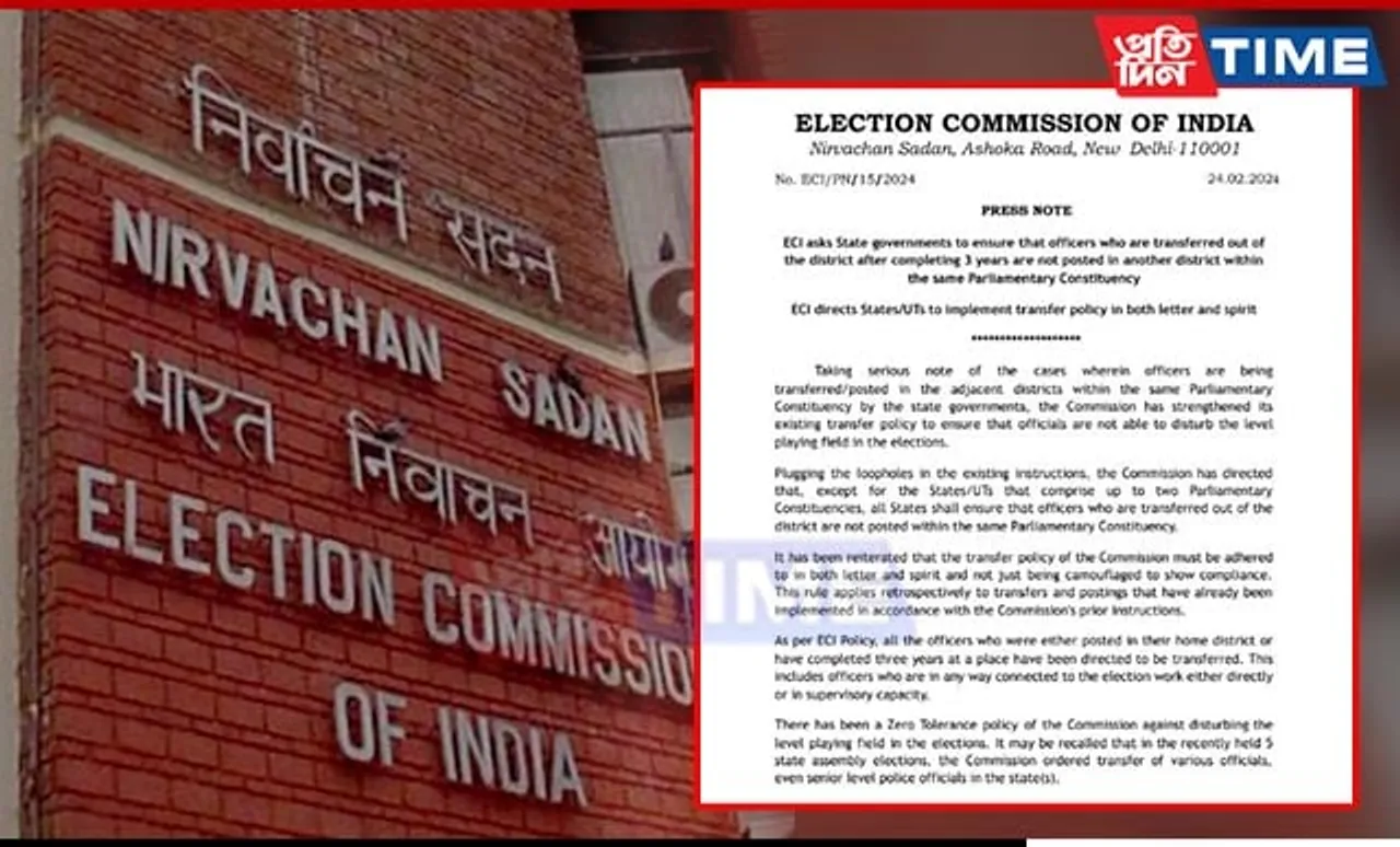 ECI Directs State Governments to Enforce Strict Officer Transfer Policy